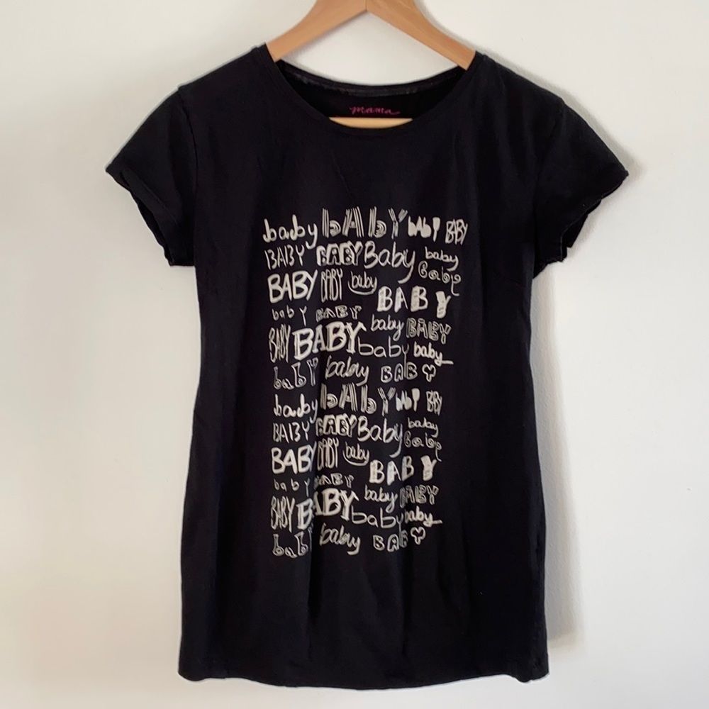 Mama "Baby" Maternity Tee, M (y35)